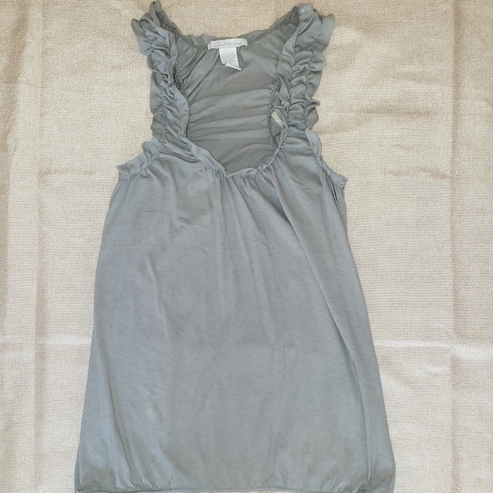 Charlotte Russe Sleeveless Ruffle Top